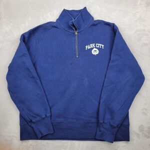 Roots Athletics Sweatshirt Mens Large Pullover Sweater Mock 1/4 Zip Canada Adult
